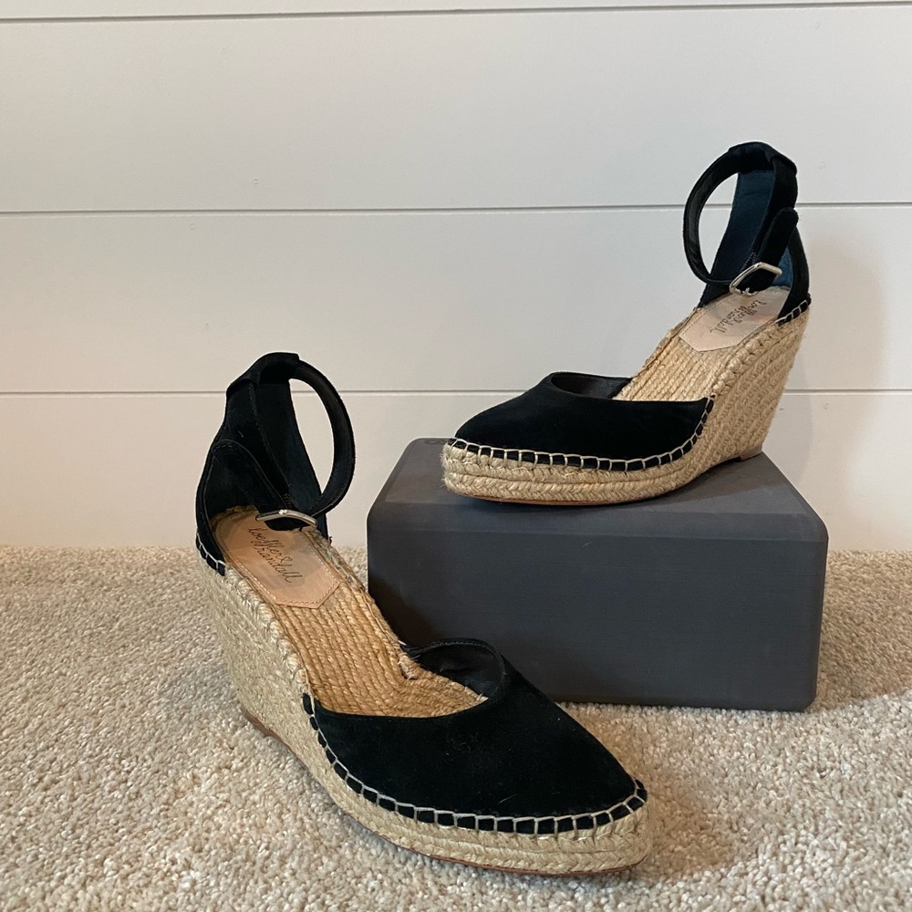Loeffle Randall Black Suede Espadrilles